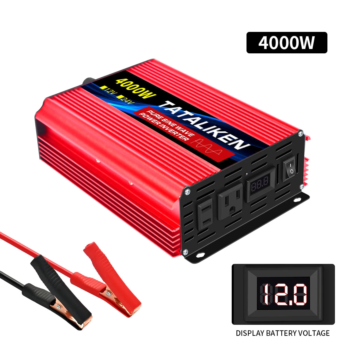 12V To 110V AC Pure Sine Power Inverter 3500/4500/8000W