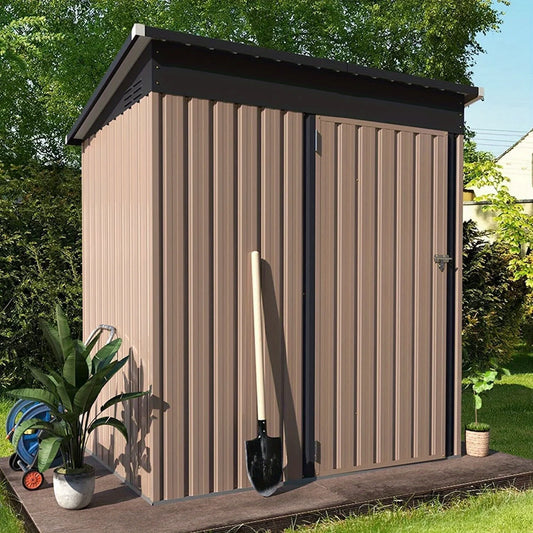 Outdoor Metal Storage Shed w/Lockable Door