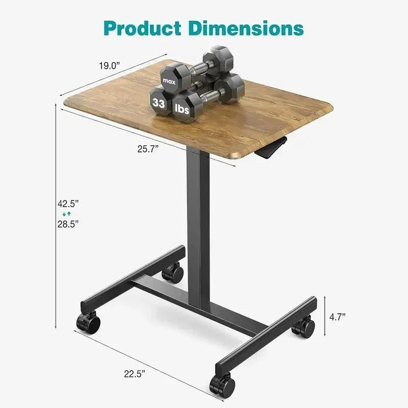 Adjustable Work Table/Rolling Desk