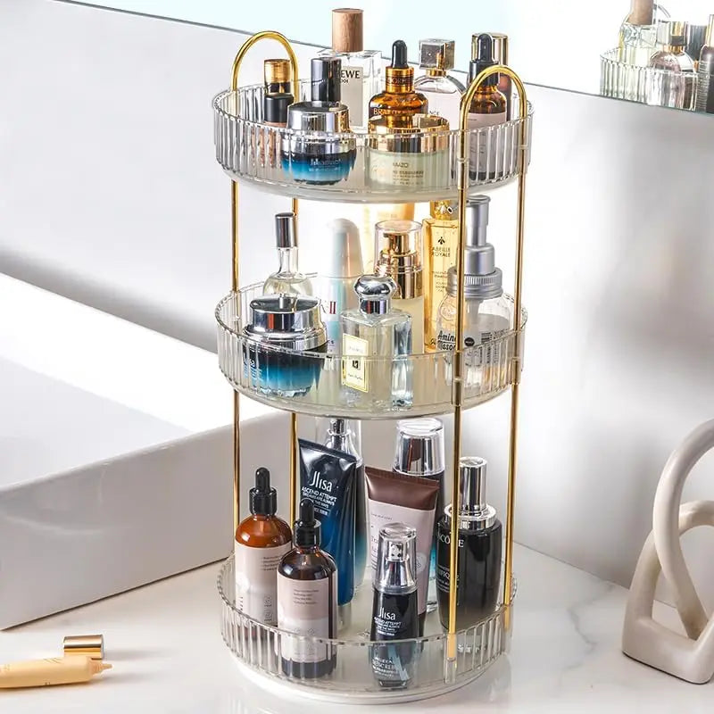 Rotating Makeup Organizer for Vanity 3 Tier