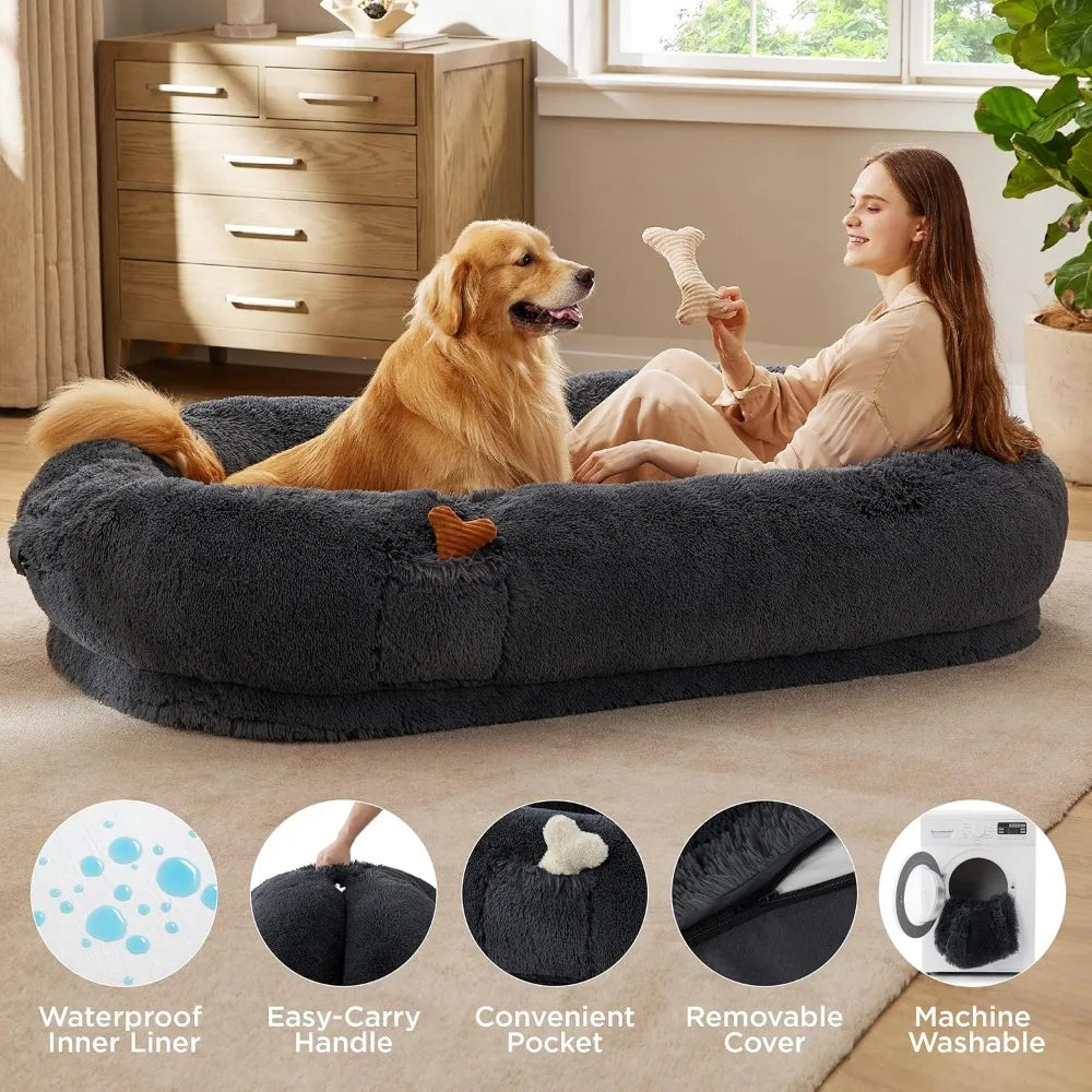 Calming Human Size Giant Dog Bed