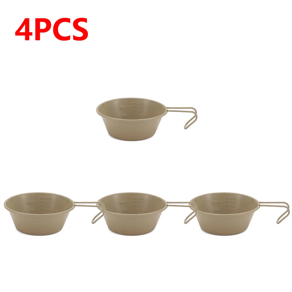 10-1pcs 300ML Camping Bowl With Handle