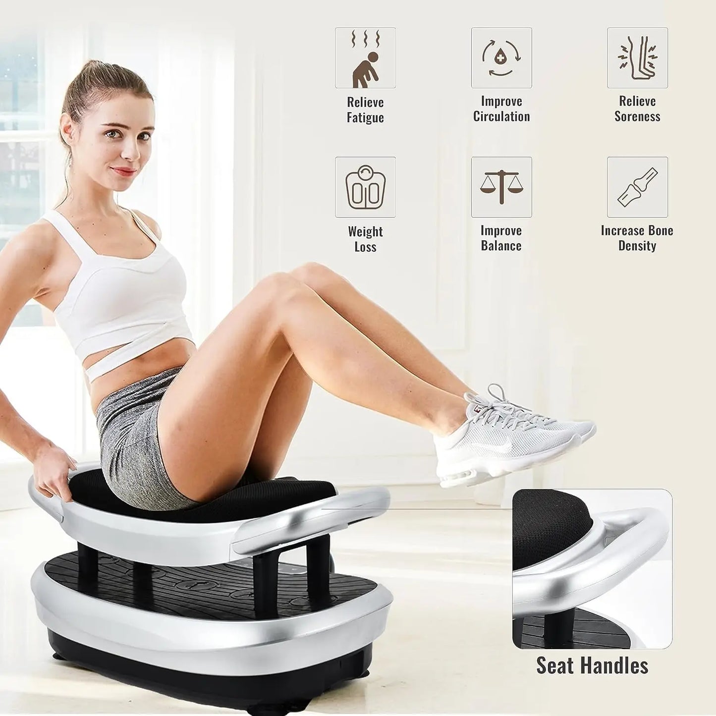 Whole Body Workout Vibration Platform w/Loop Bands