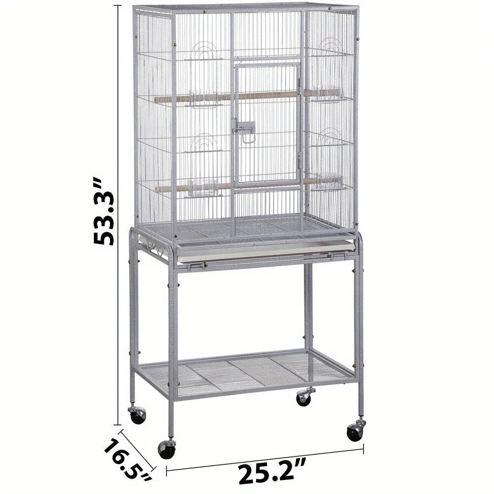 53 Inch Bird Cage  w/ Rolling Stand