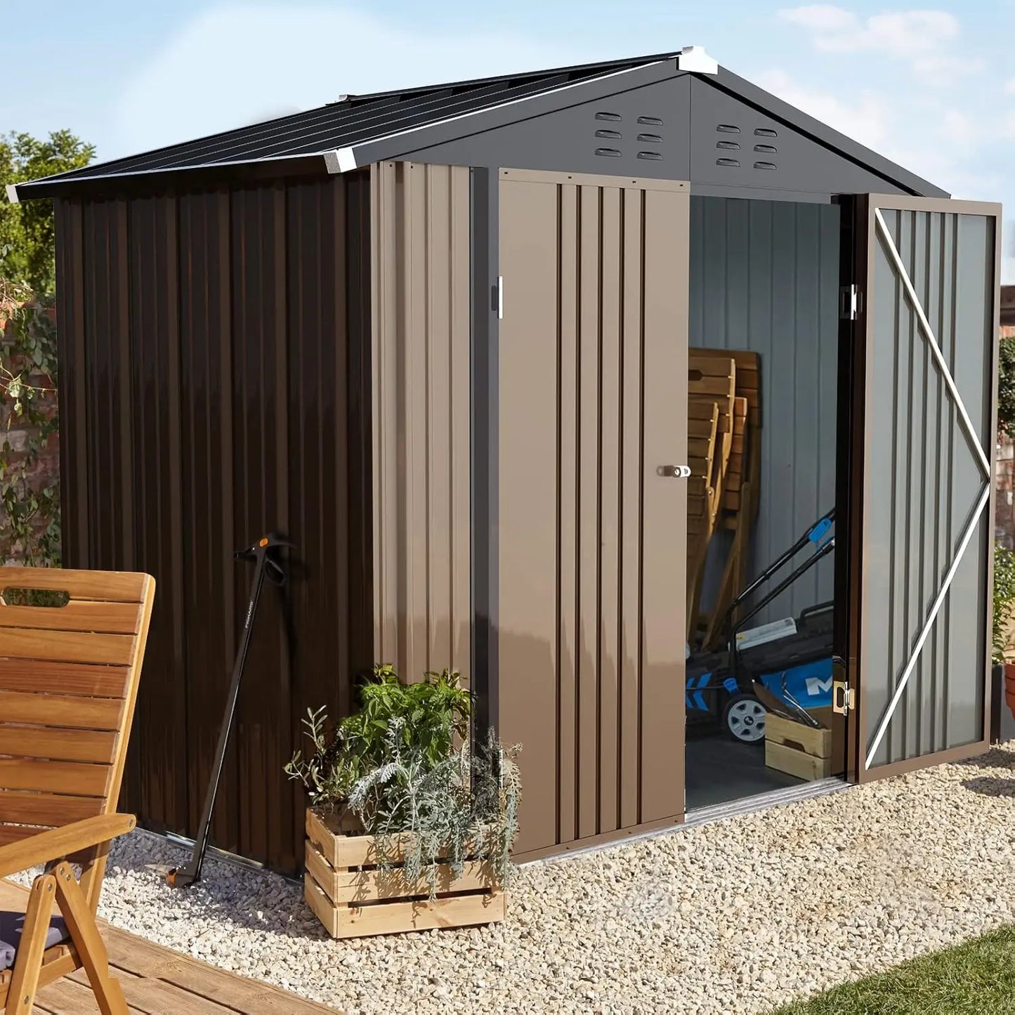 6x8 FT Outdoor Storage Shed