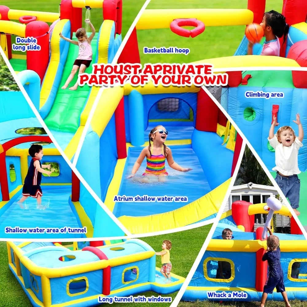 Inflatable Water Slide Park with Blower