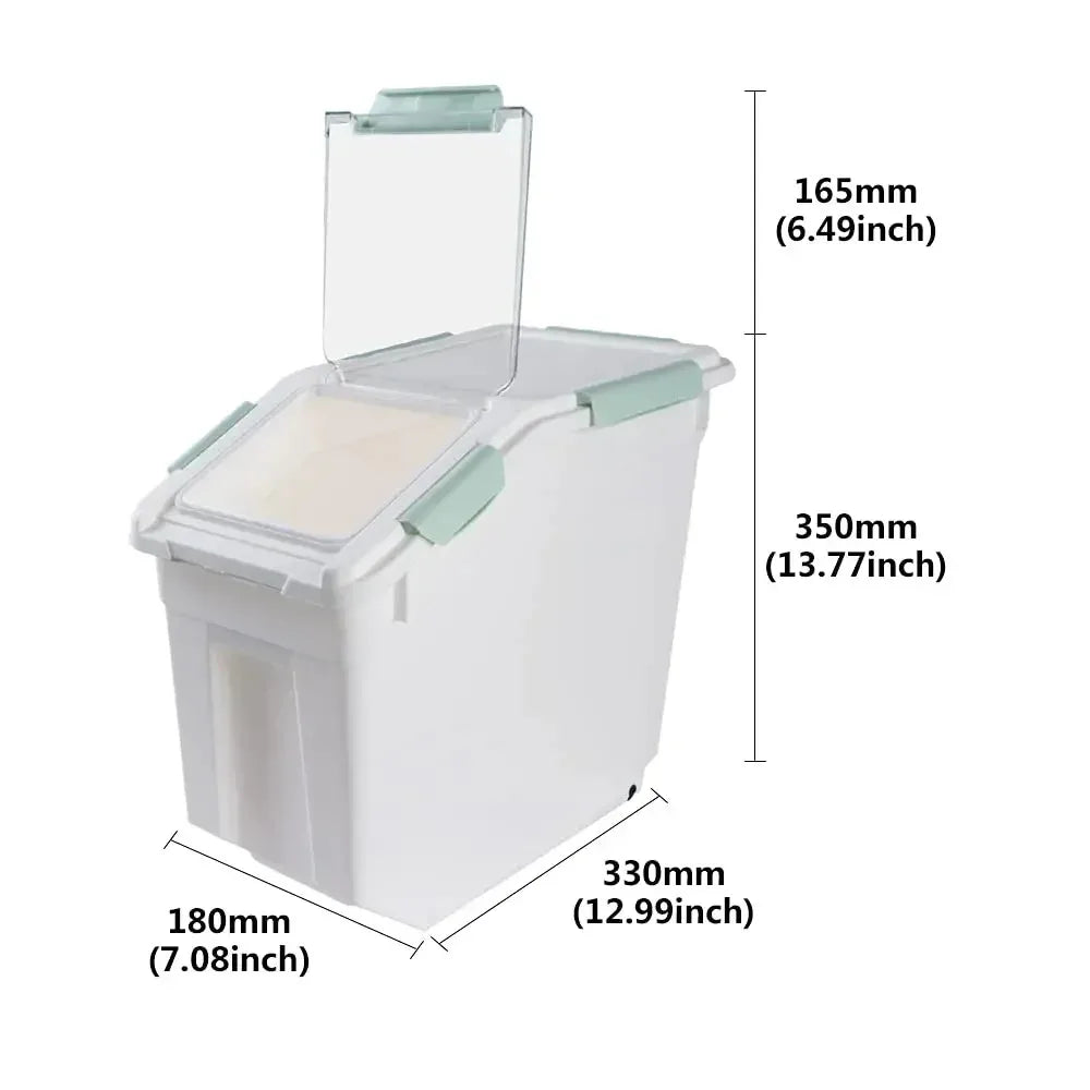 Dog Food Storage Containers  with Locking Lid, Measuring Cup,