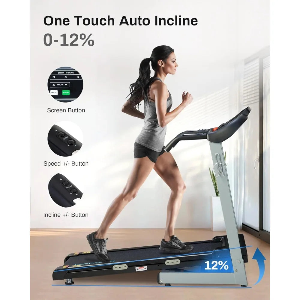 Auto Incline Treadmill with 300 LBS Capacity