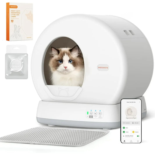 Self-Cleaning Cat Litter Box, Integrated Safety Protection