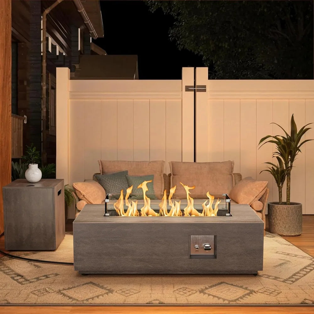 42″Rectangular Gas Firepit Table