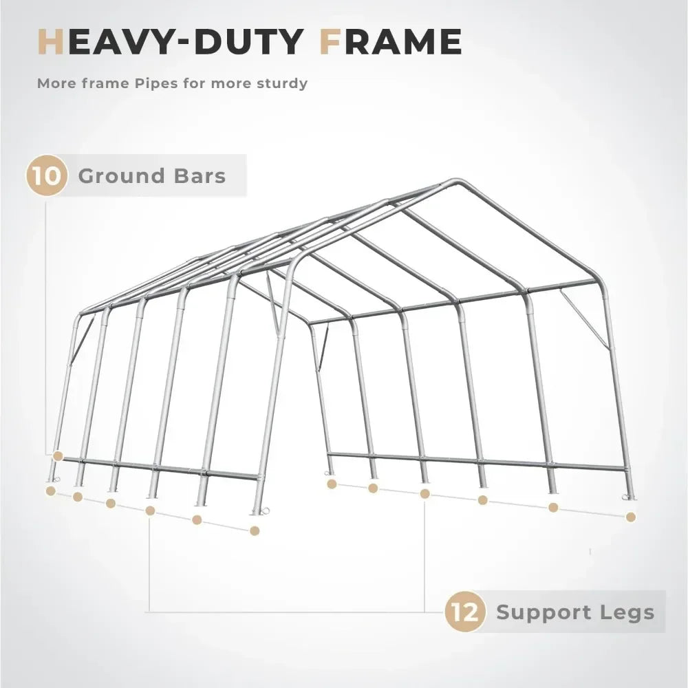 13 x 20 FT Heavy Duty Carport