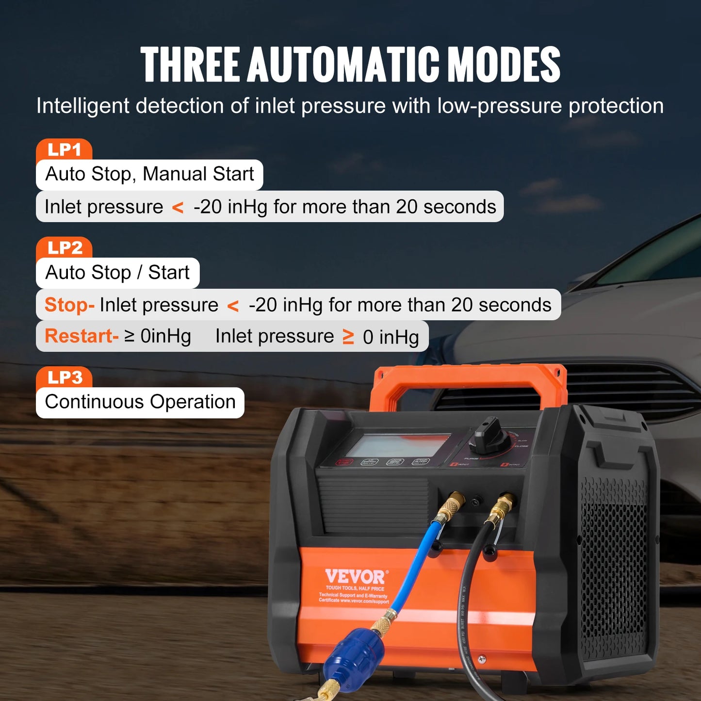 Portable AC Refrigerant Recovery Machine