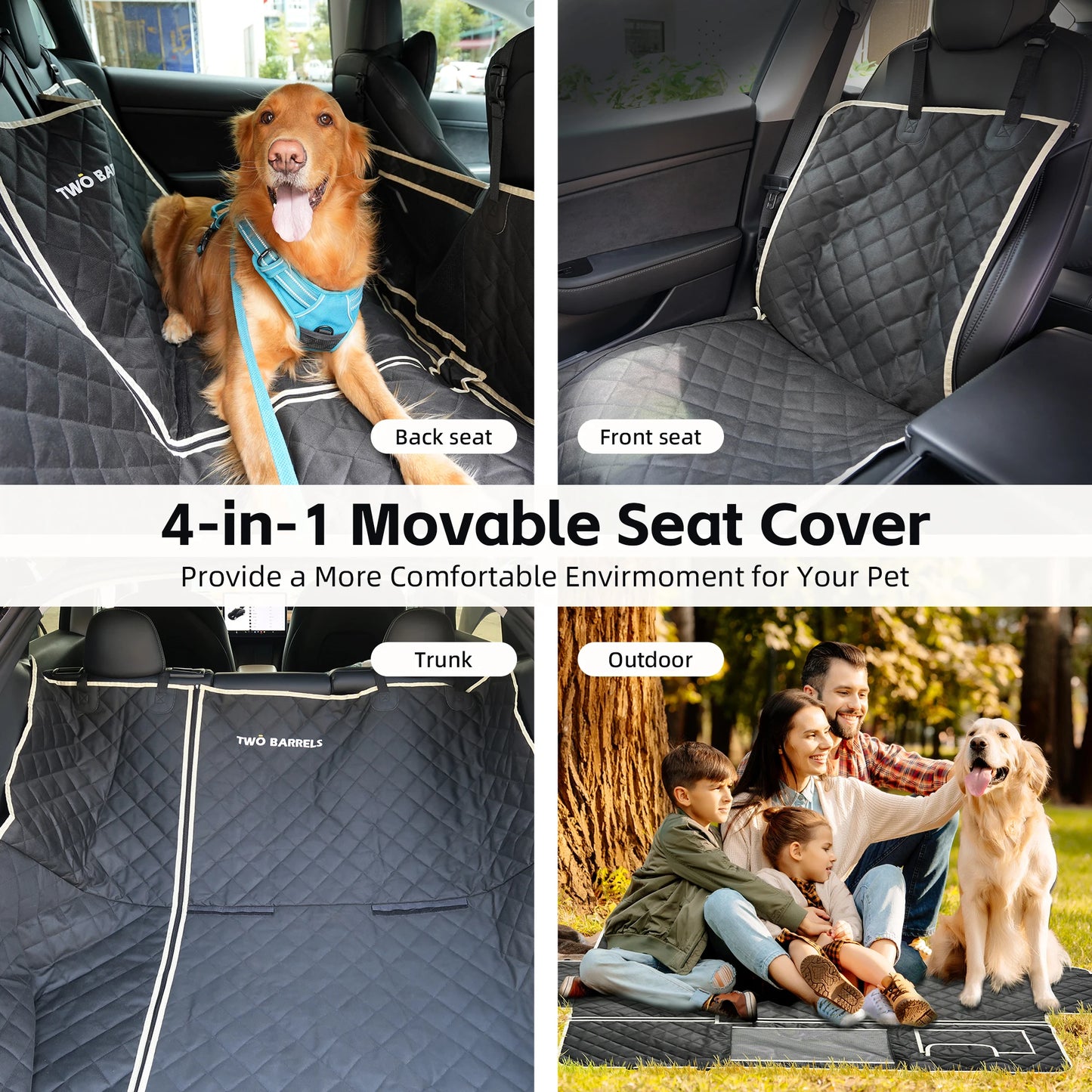 Pet Car Back Seat Protector