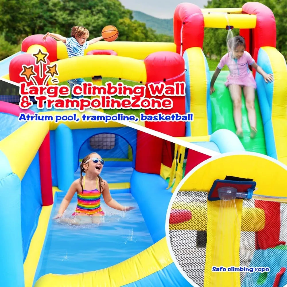 Inflatable Water Slide Park with Blower