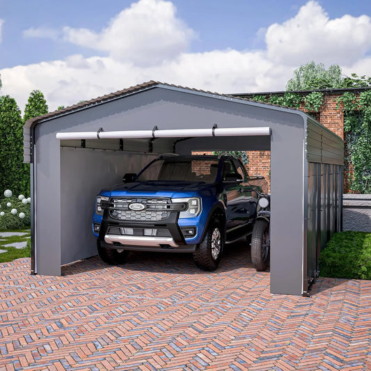 Car Port 13x20 with Sidewalls Metal