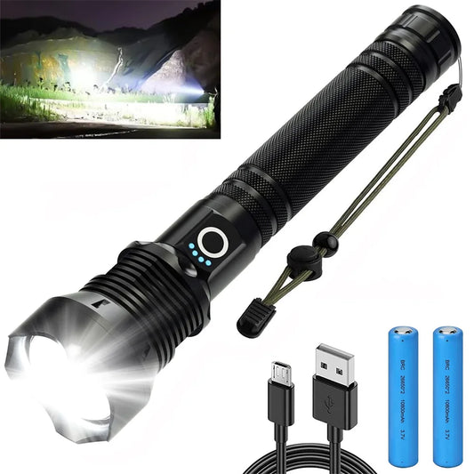 Super Bright  LED Flashlight Usb Rechargeable