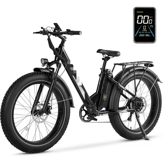 26 Inch Fat Tire Mountain Ebike