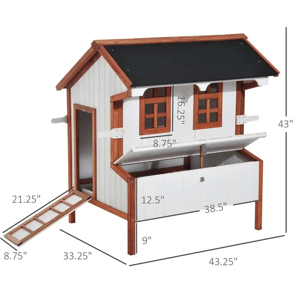 47"  Wooden Chicken Coop/Rabbit Hutch