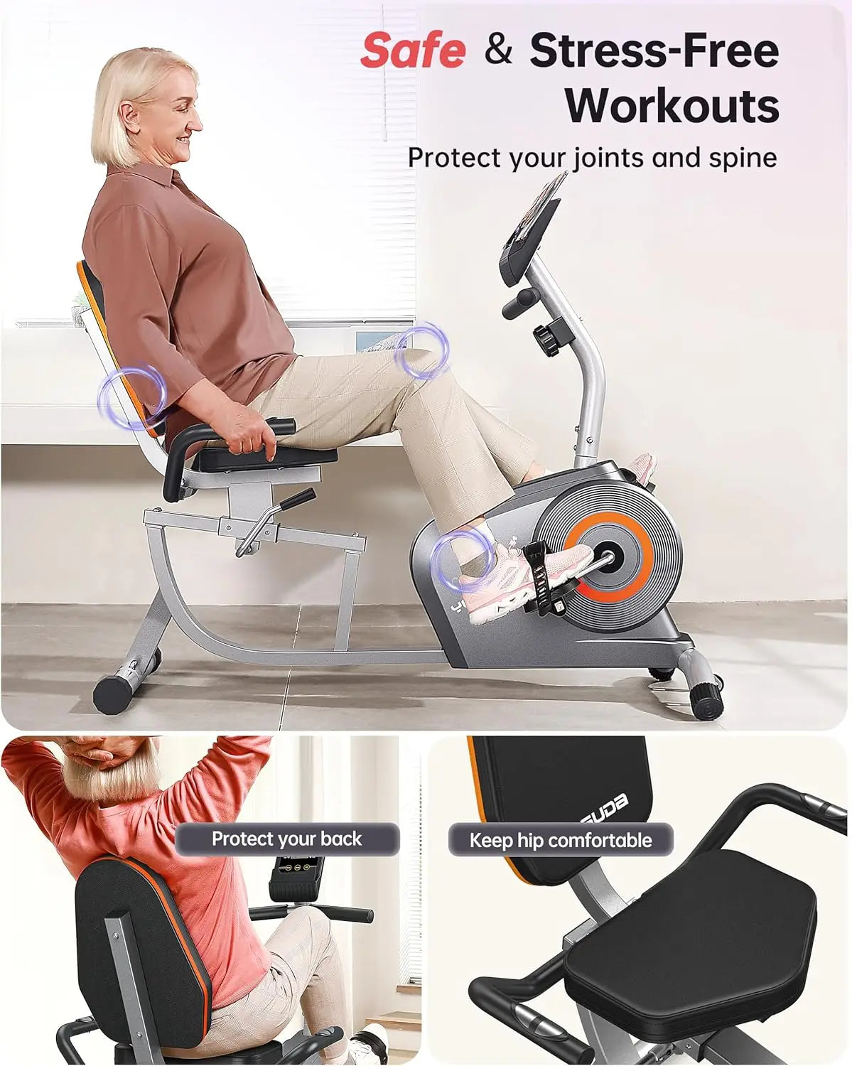 Recumbent Exercise Bike for Adults Seniors