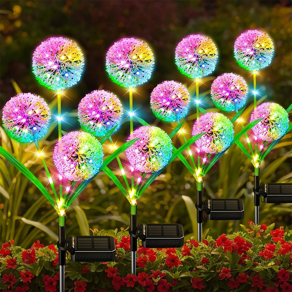 4 Pack Upgraded Dandelion Solar Garden Lights