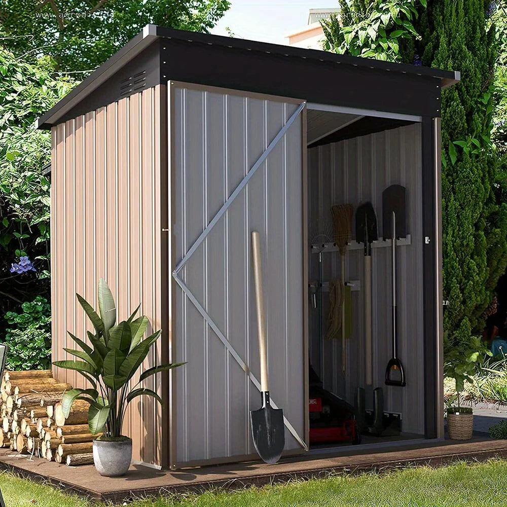 Outdoor Metal Storage Shed w/Lockable Door