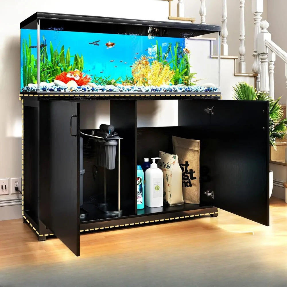 Fish Tank and Rack Equipped with Charging Station