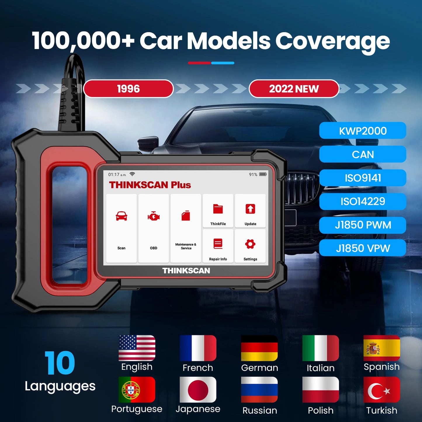 OBDII Automotive Scanner Bluetooth Diagnostic Tool