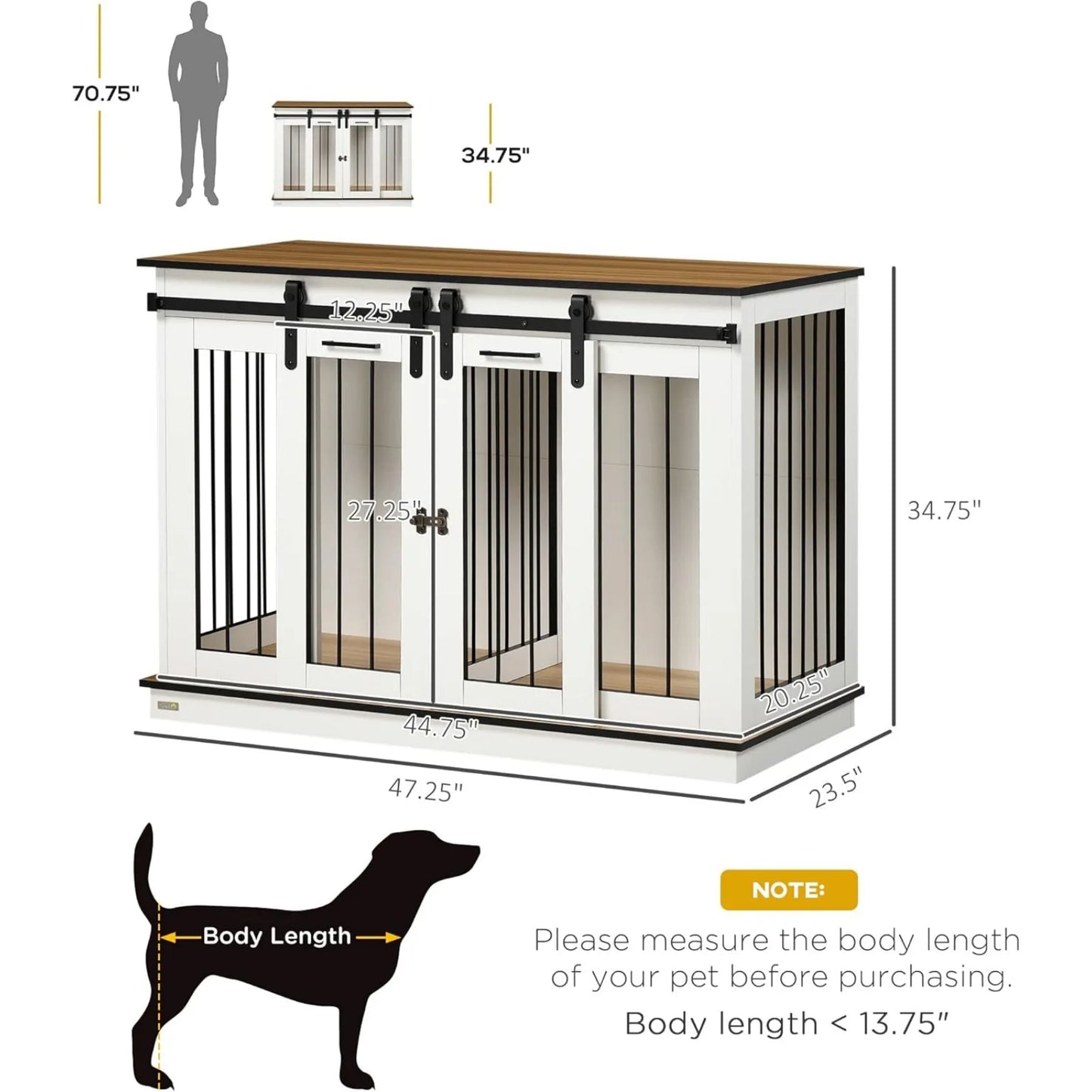 Dog Kennel Furniture with Divider