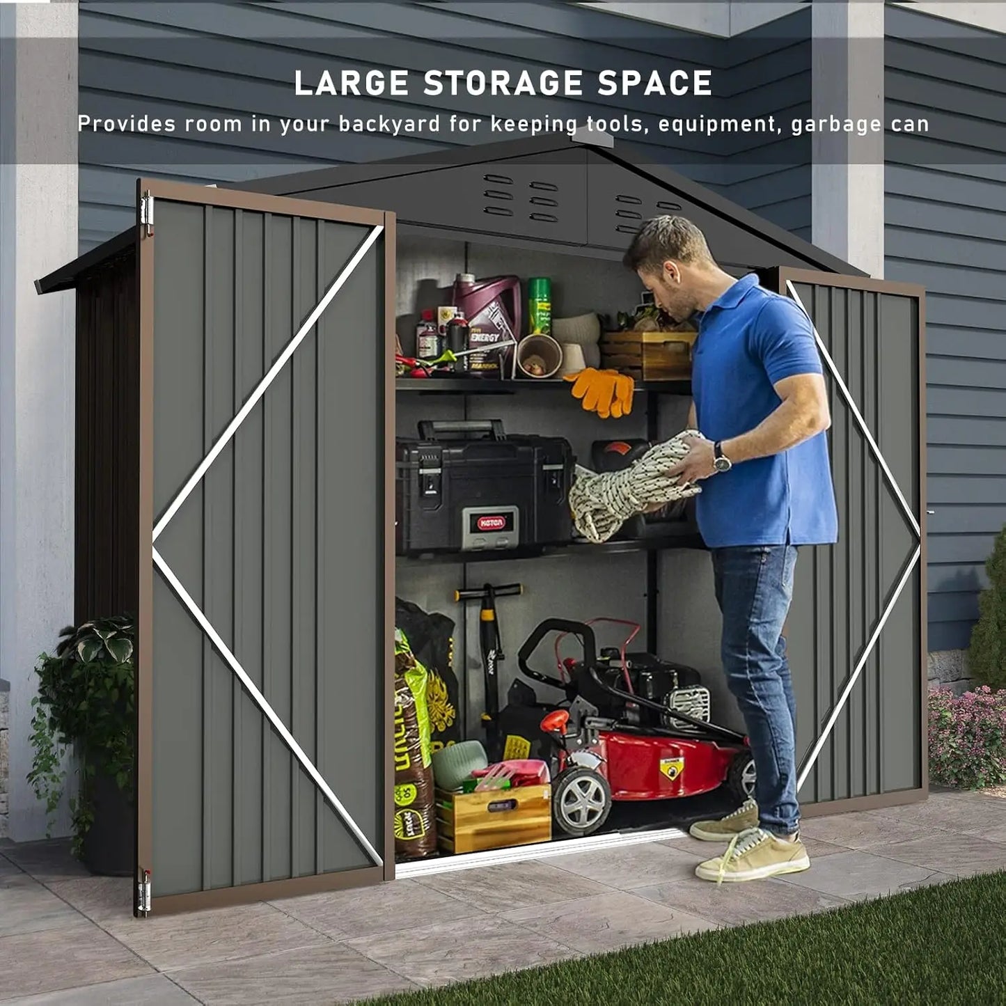 6x8 FT Outdoor Storage Shed