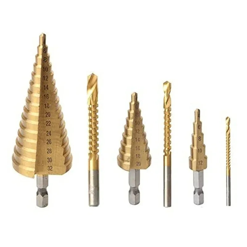 6 PCS/set Titanium Coated Drill Bit Set