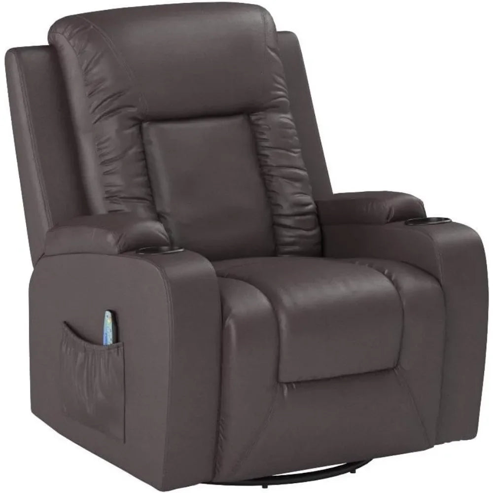 Swivel Recliner with Cup Holders