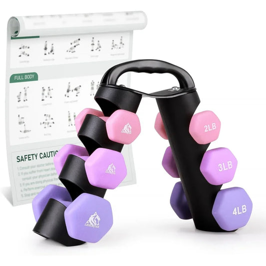 Set of 2 Neoprene Coated Dumbbell Hand Weight