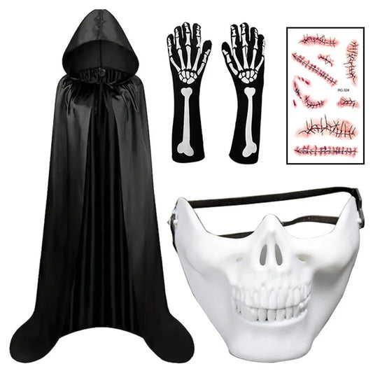 4pc/Set Unisex Cape with Hood Adult Halloween Costume