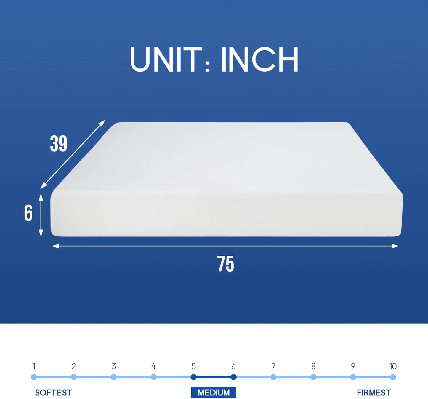 6 inch Gel Memory Foam Mattress Queen