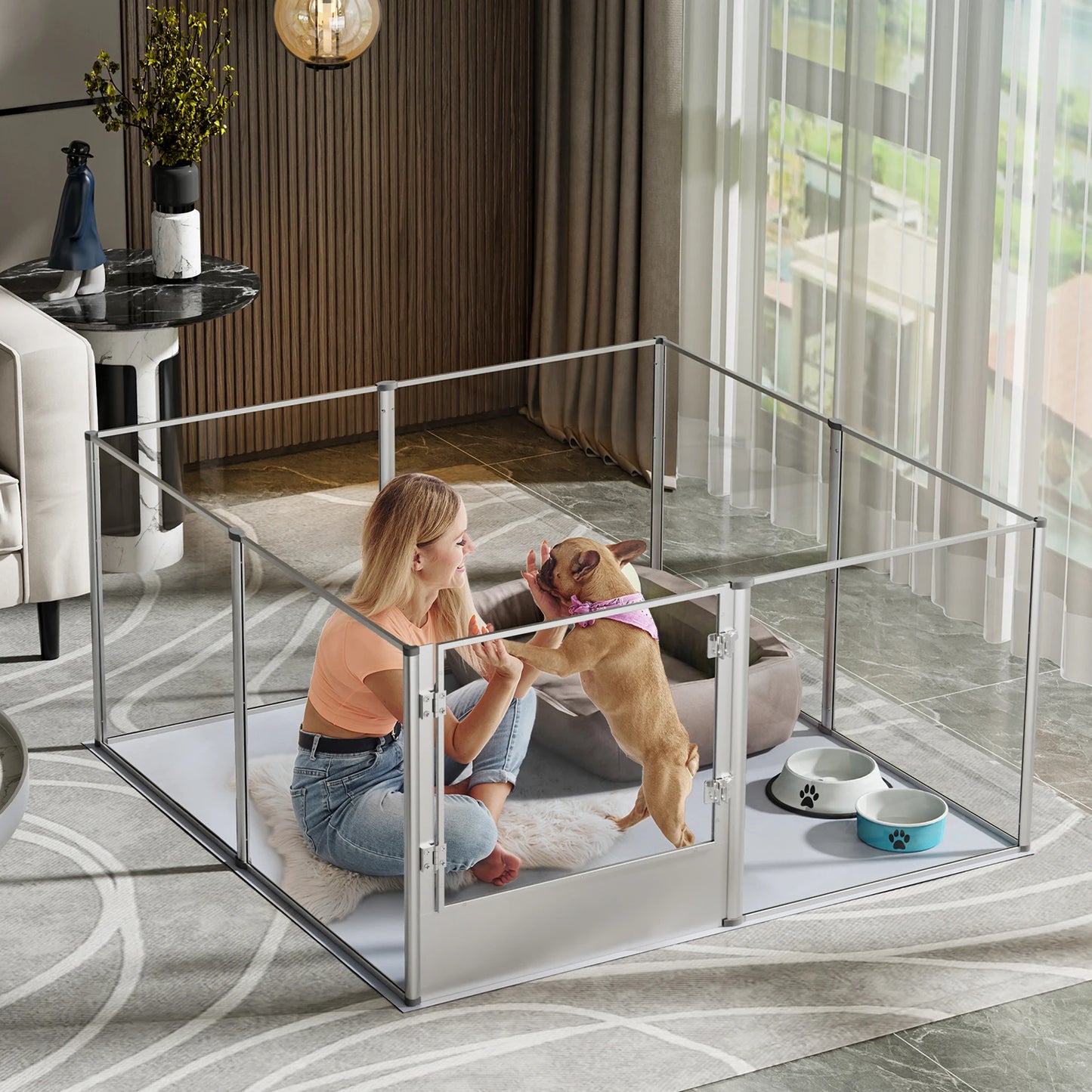 Acrylic Dog Playpen