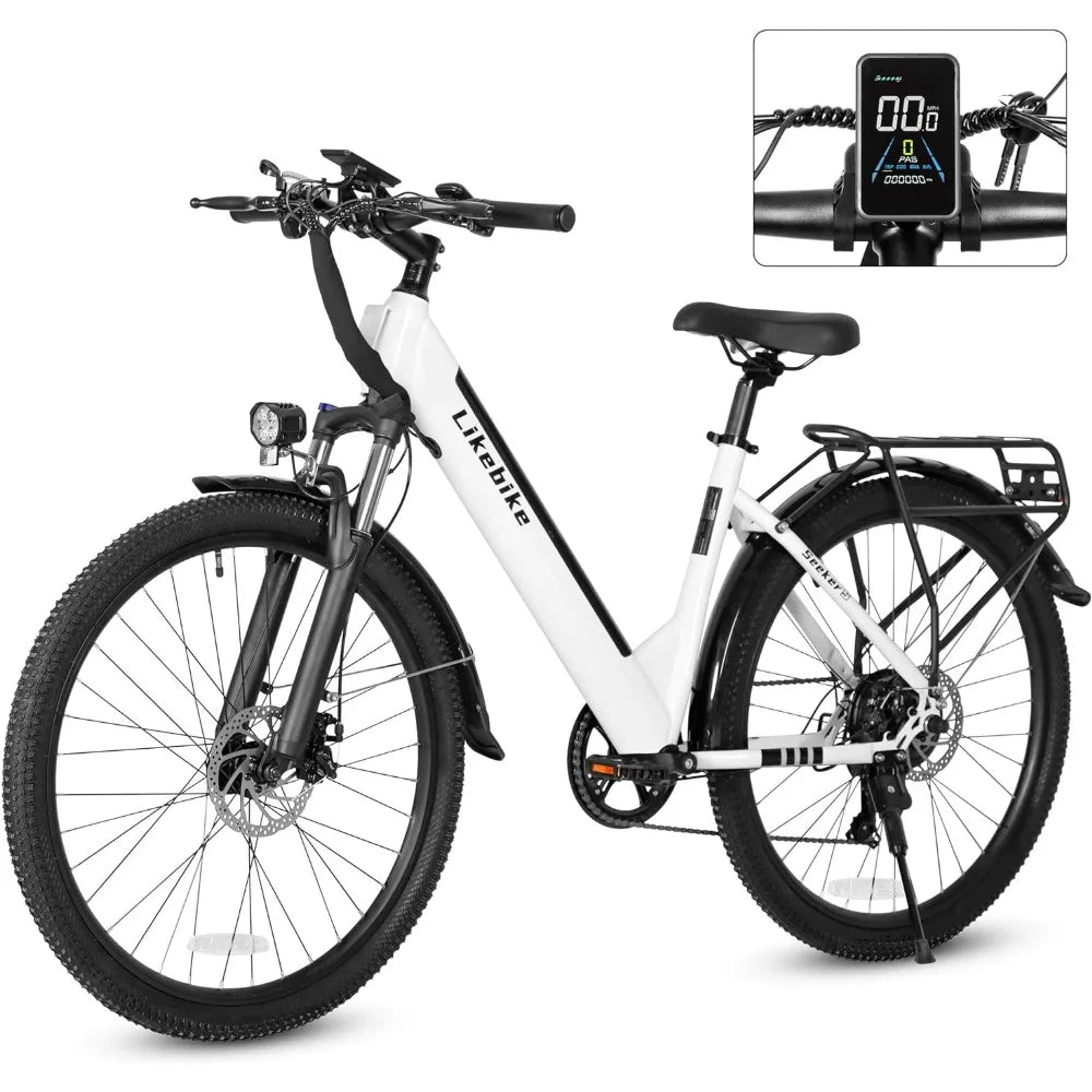 26" Electric Bike with 7-Speed