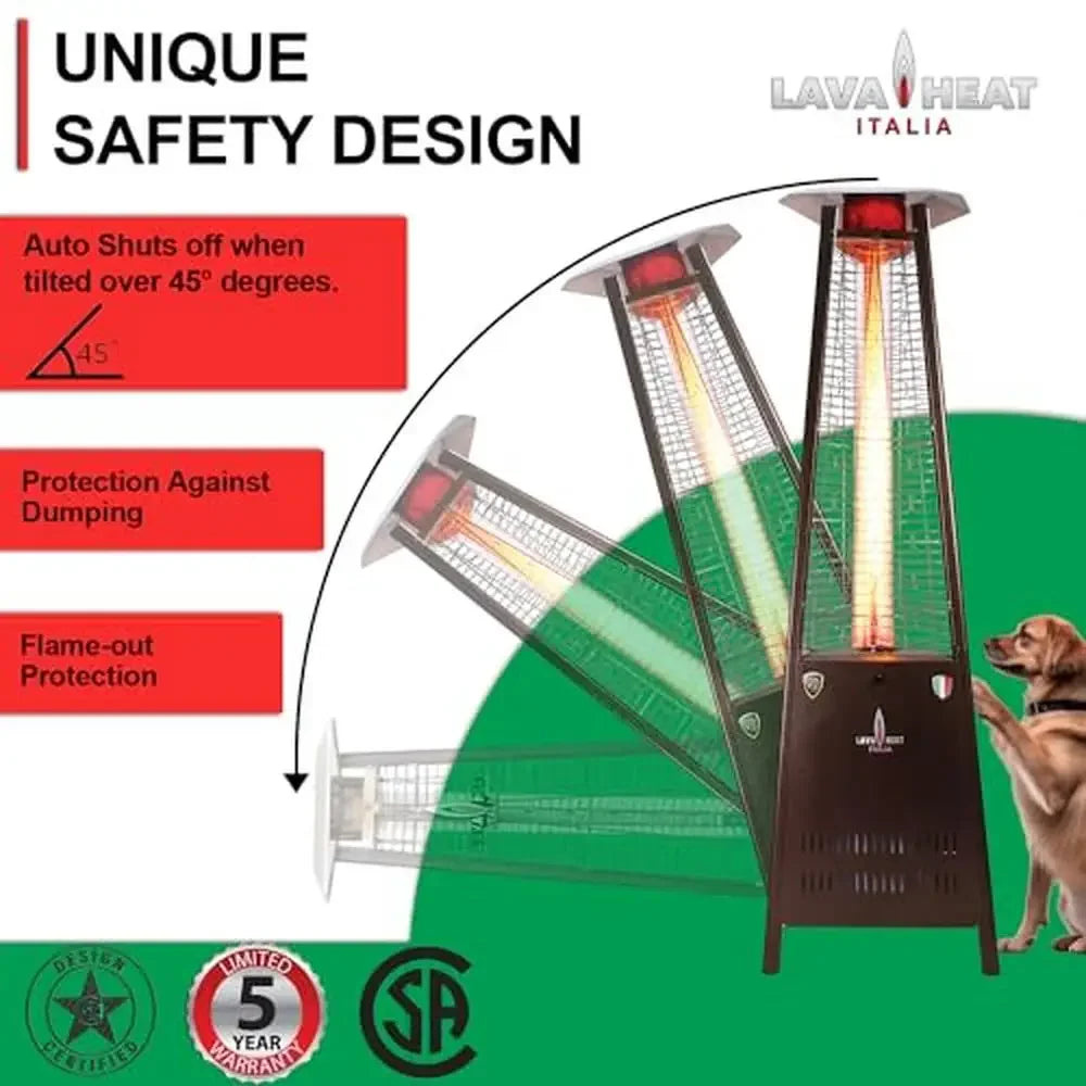 42000 BTU Portable Natural Gas Pyramid Patio Heater