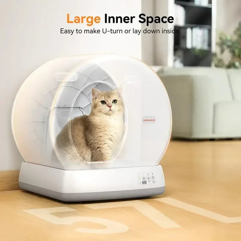 APP Control Smart Cat Litter Box with Mat & Liner