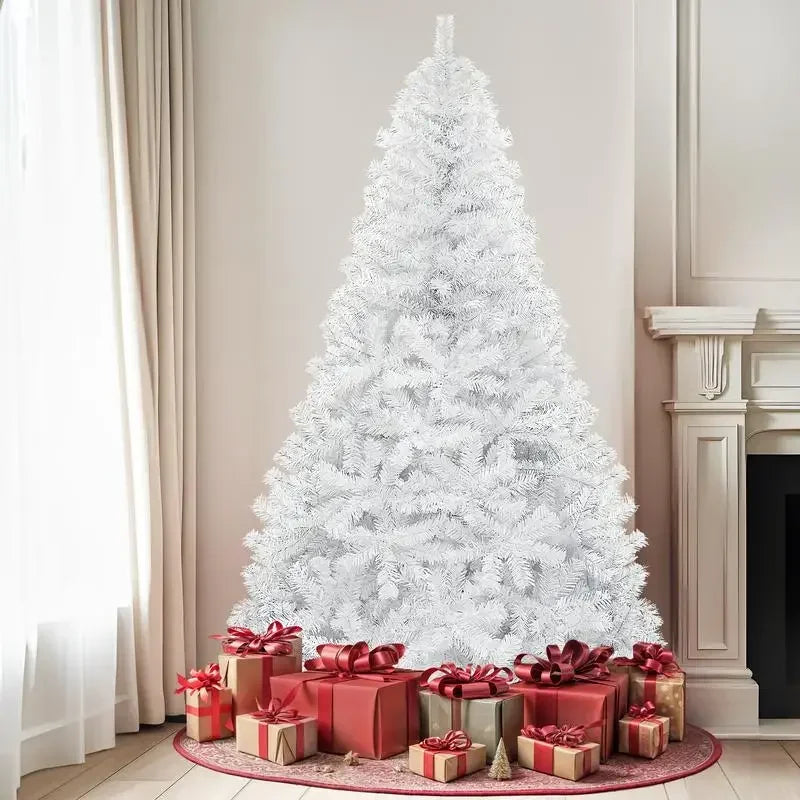 6/7.5/9 Ft Prelit Snow Flocked Artificial Full Christmas Tree