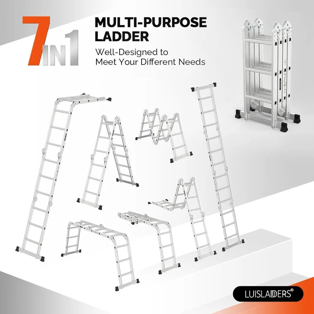 Multi-Purpose Aluminum Ladder(12.5 Feet)