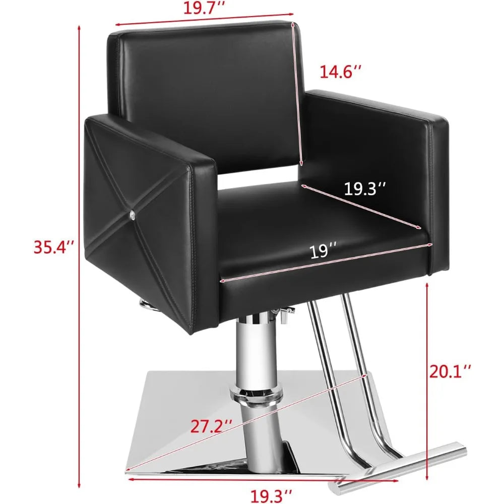 Salon Chair for Hair Stylist with Heavy Duty Hydraulic Pump