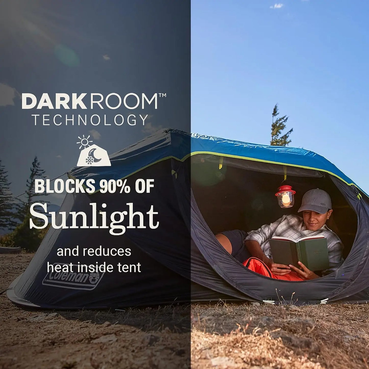 2/4 Person Tent Sets Up in 10 Seconds & Blocks 90% of Sunlight