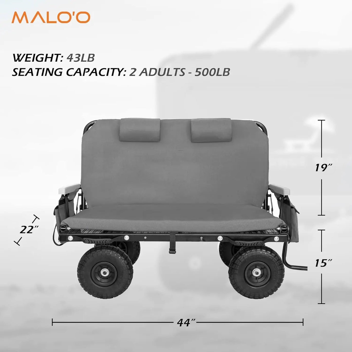 The Only Wagon That Converts into a 2-Person Chair - 3-in1 cart