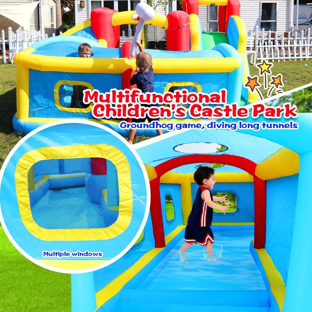 Inflatable Water Slide Park with Blower