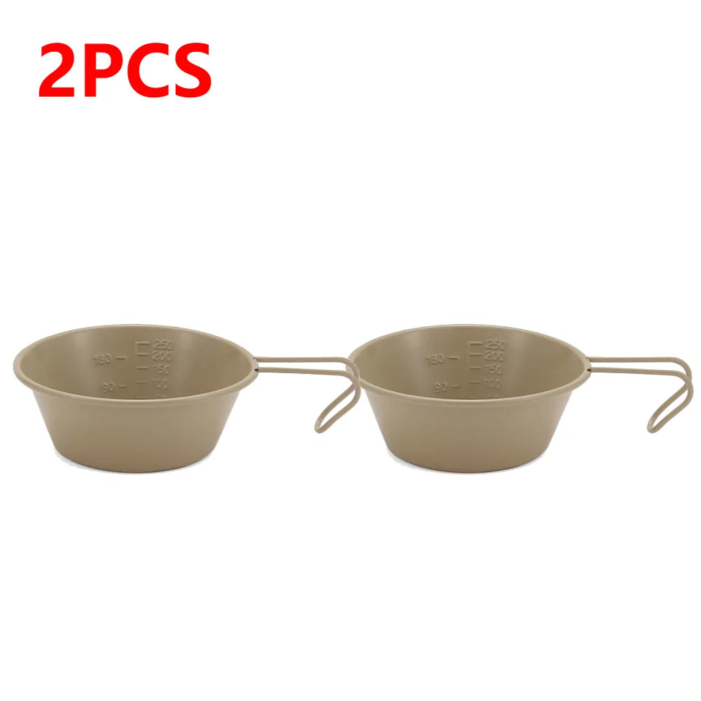 10-1pcs 300ML Camping Bowl With Handle