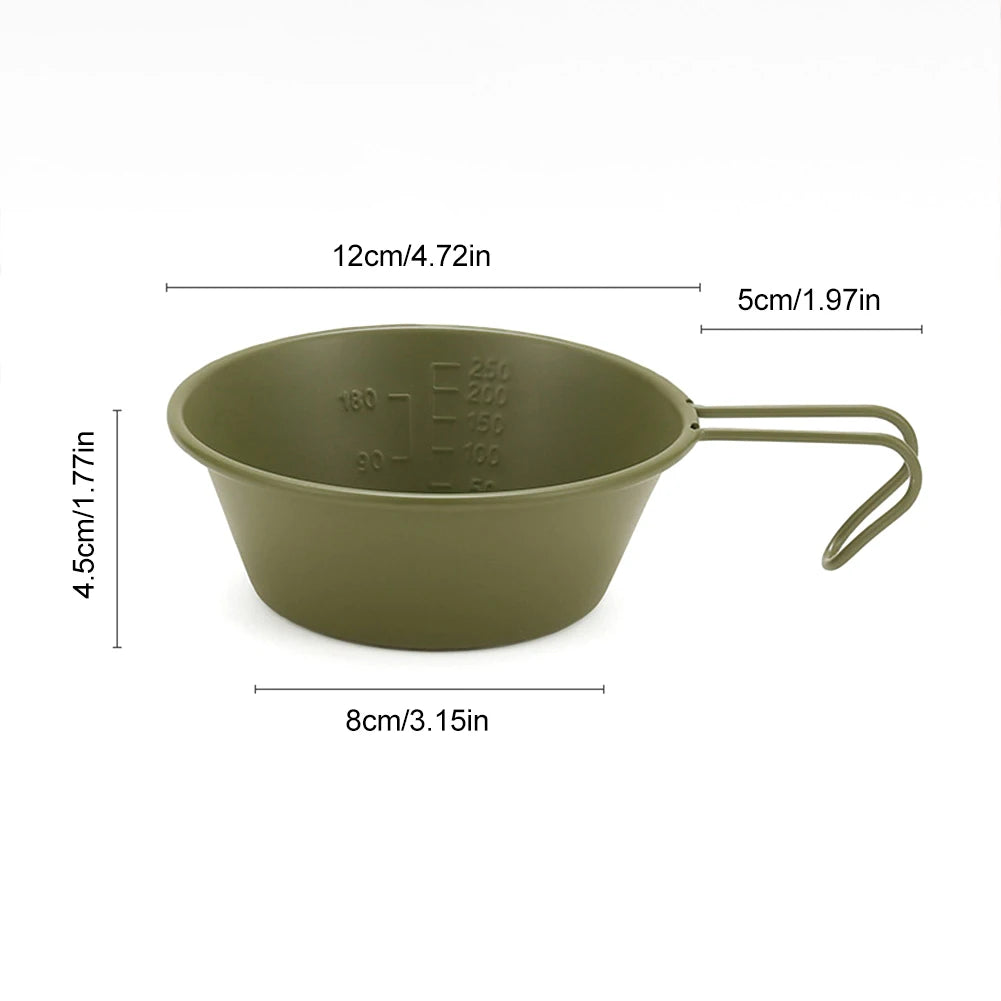 10-1pcs 300ML Camping Bowl With Handle