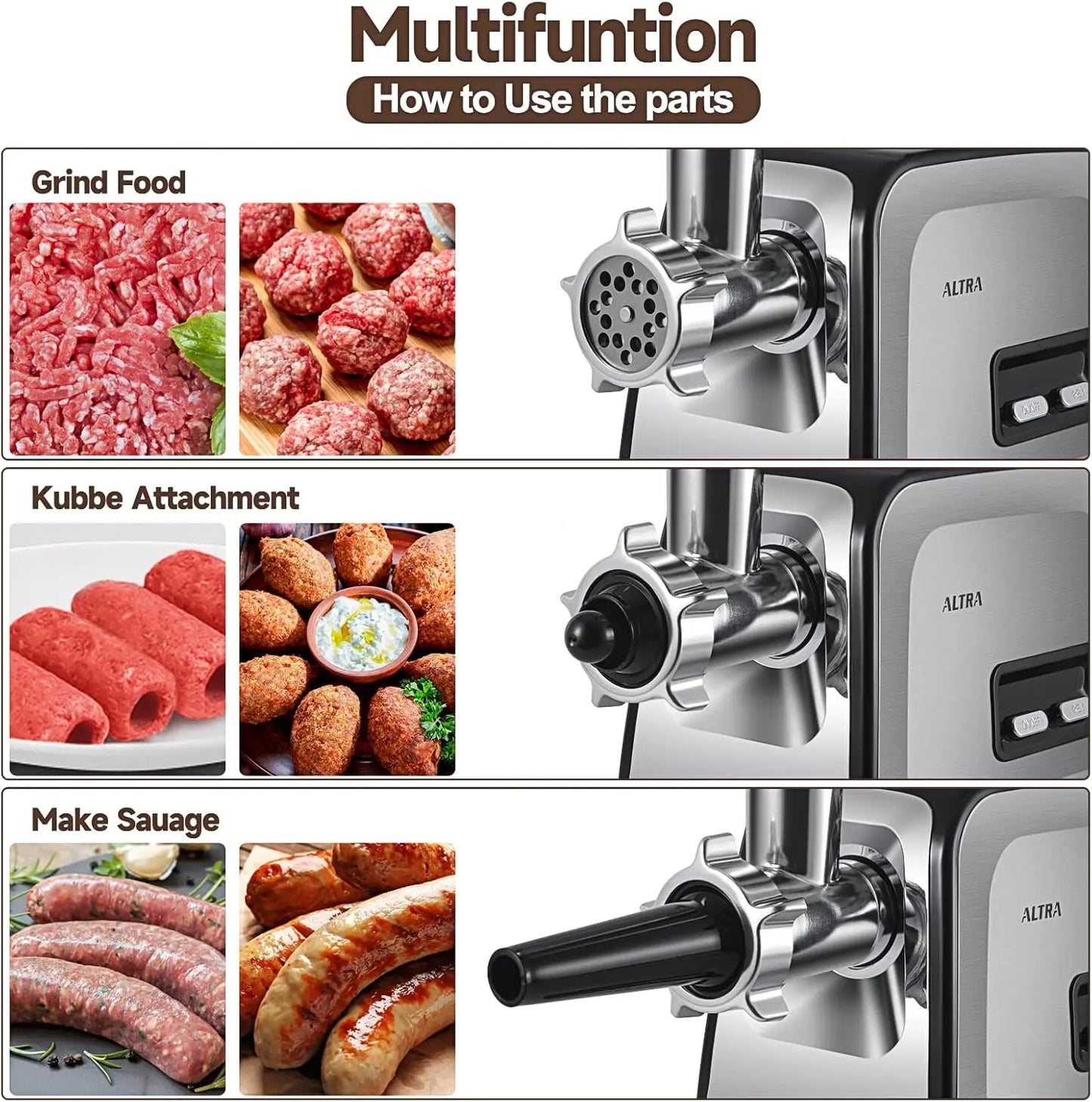 Meat Grinder, Sausage Stuffer