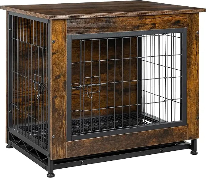 XL Double-Door Kennel Indoor with Removable Tray