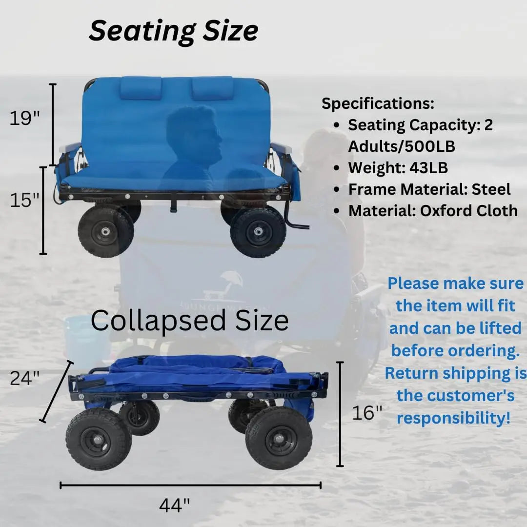 The Only Wagon That Converts into a 2-Person Chair - 3-in1 cart