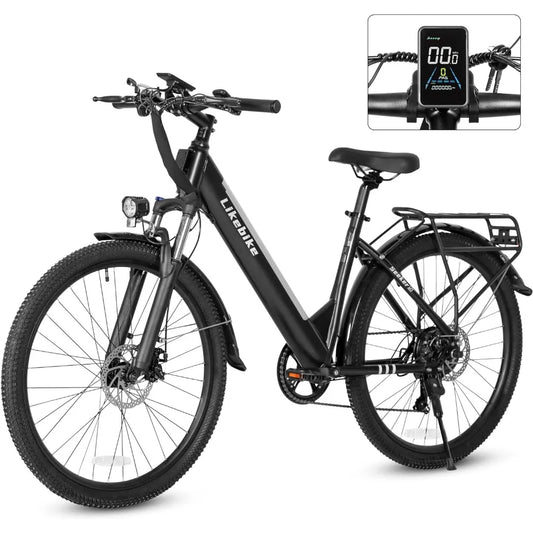 26" Electric Bike with 7-Speed